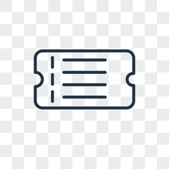 ticket icon isolated on transparent background. Modern and editable ticket icon. Simple icons vector illustration.