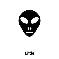 Little Extraterrestial icon vector isolated on white background, logo concept of Little Extraterrestial sign on transparent background, black filled symbol