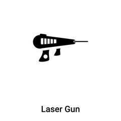 Laser Gun icon vector isolated on white background, logo concept of Laser Gun sign on transparent background, black filled symbol