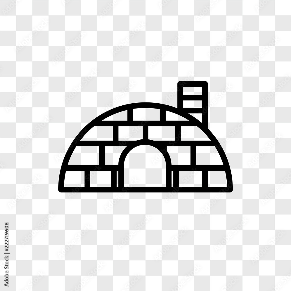 Poster igloo icons isolated on transparent background. modern and editable igloo icon. simple icon vector i