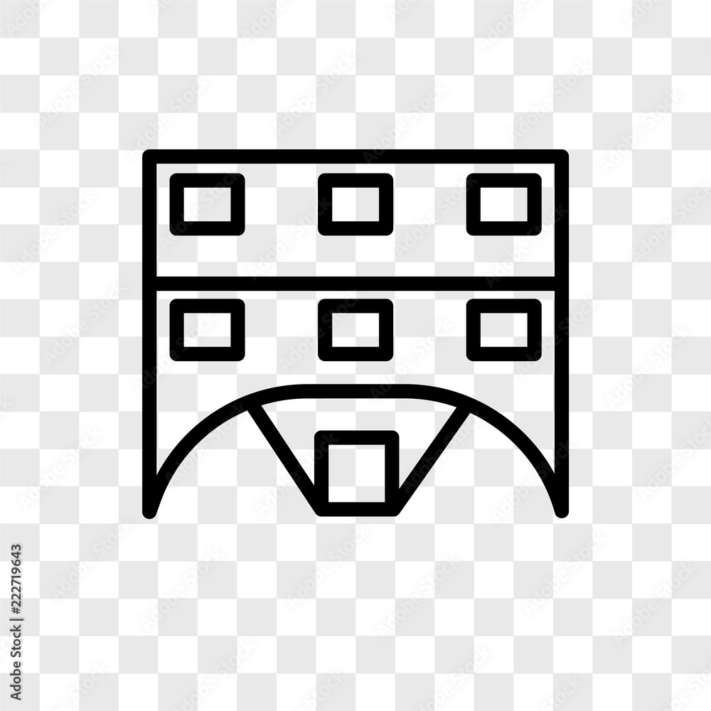 Poster chalet icons isolated on transparent background. modern and editable chalet icon. simple icon vector