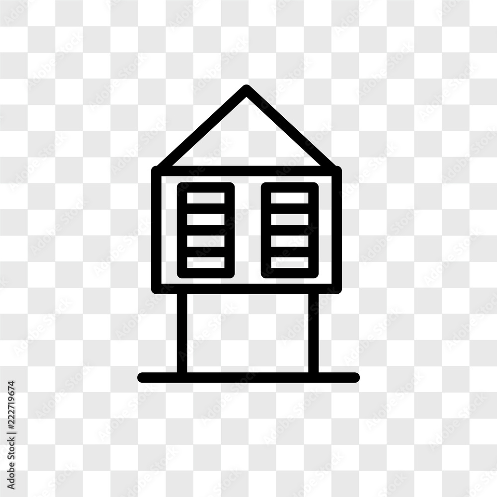 Poster hut icons isolated on transparent background. modern and editable hut icon. simple icon vector illus