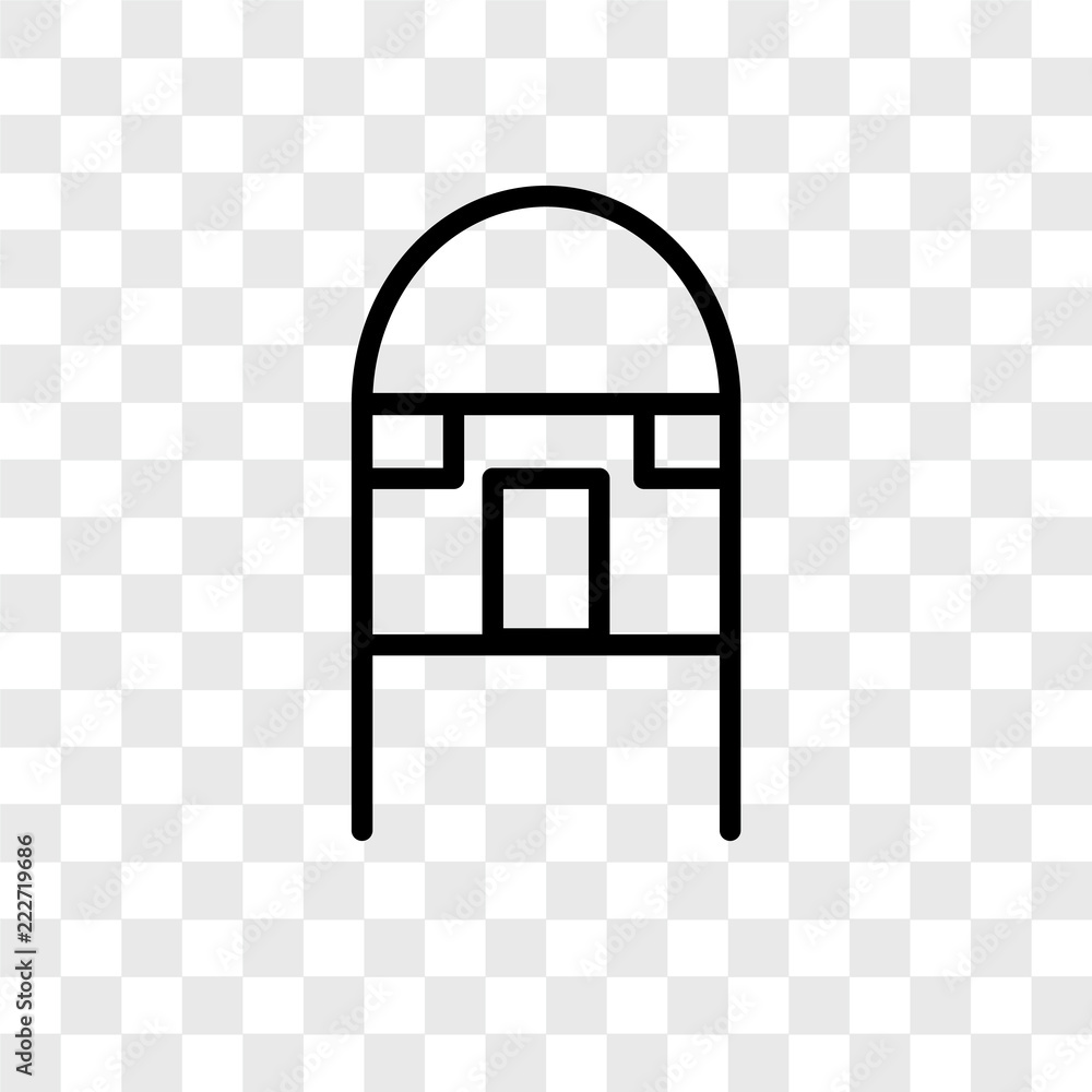 Poster hut icons isolated on transparent background. modern and editable hut icon. simple icon vector illus