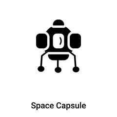 Space Capsule icon vector isolated on white background, logo concept of Space Capsule sign on transparent background, black filled symbol