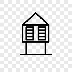 hut icons isolated on transparent background. Modern and editable hut icon. Simple icon vector illustration.