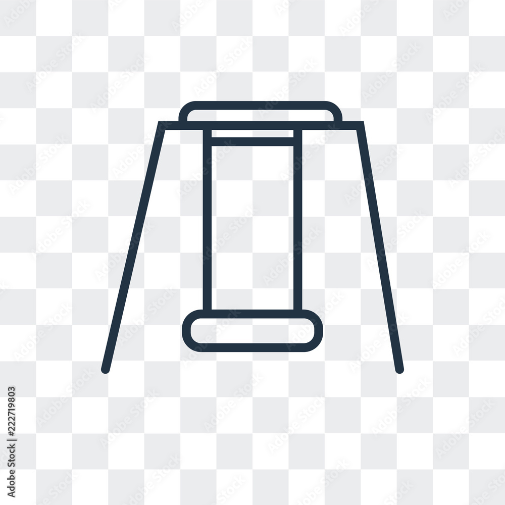 Poster swing icon isolated on transparent background. modern and editable swing icon. simple icons vector i