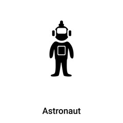 Astronaut icon vector isolated on white background, logo concept of Astronaut sign on transparent background, black filled symbol