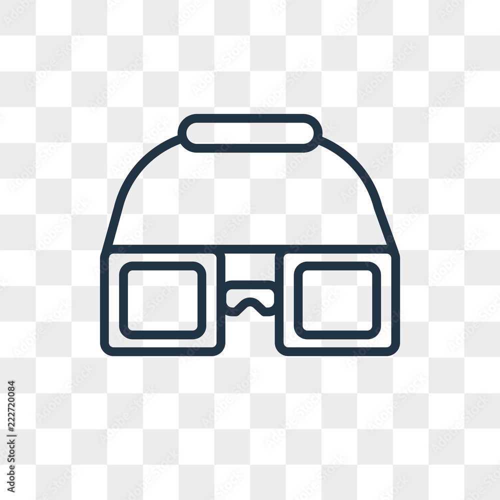 Poster goggles icon isolated on transparent background. modern and editable goggles icon. simple icons vect