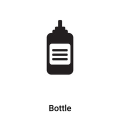 Bottle icon vector isolated on white background, logo concept of Bottle sign on transparent background, black filled symbol