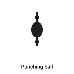 Punching ball icon vector isolated on white background, logo concept of Punching ball sign on transparent background, black filled symbol