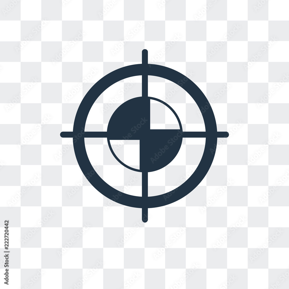 Poster target icon isolated on transparent background. modern and editable target icon. simple icons vector