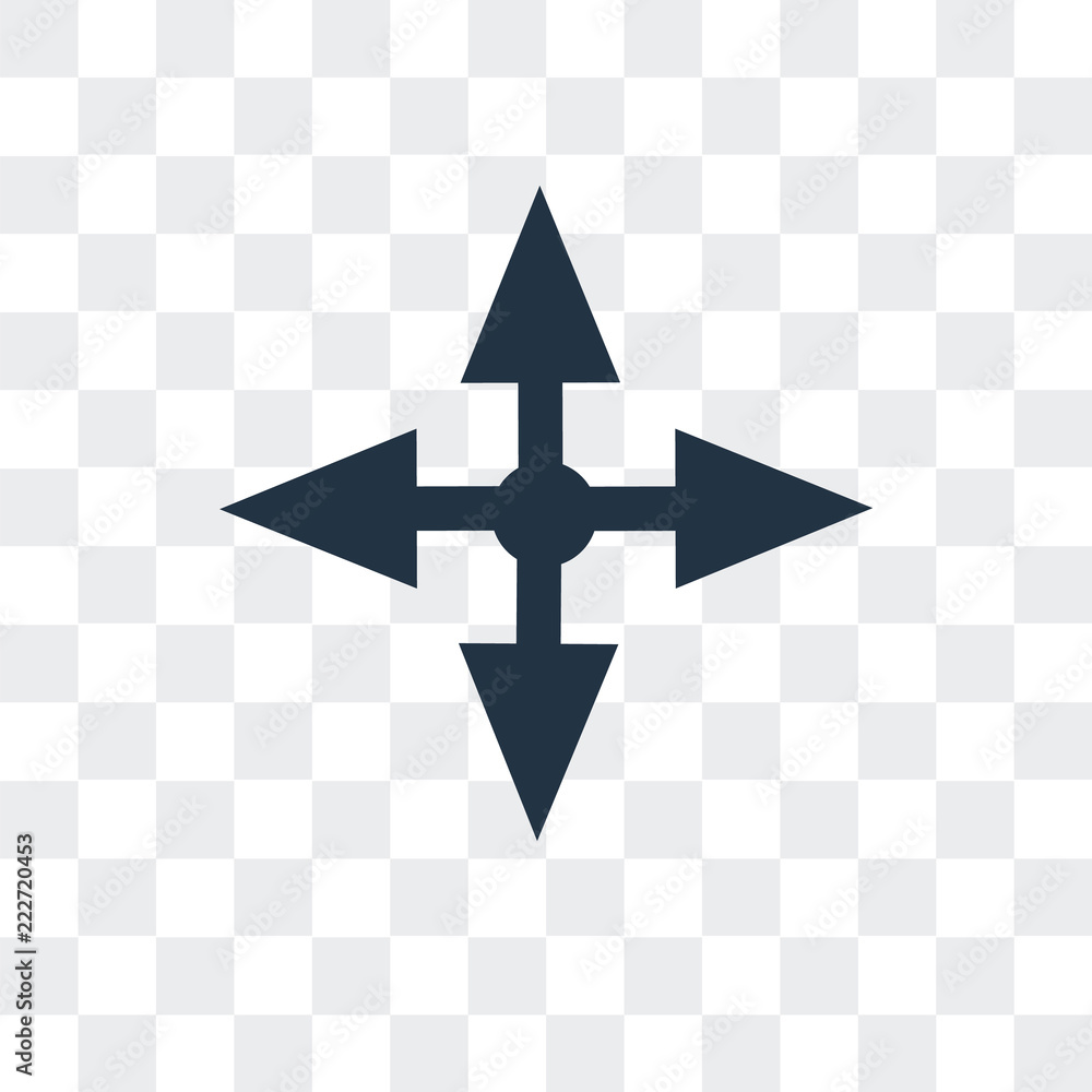 Poster move icon isolated on transparent background. modern and editable move icon. simple icons vector ill