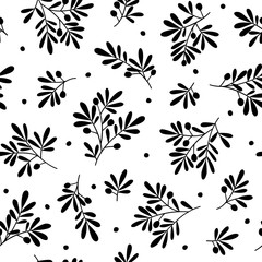 シンプルなリーフ柄