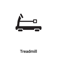 Treadmill icon vector isolated on white background, logo concept of Treadmill sign on transparent background, black filled symbol