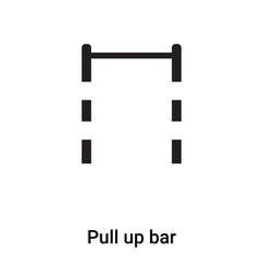 Pull up bar icon vector isolated on white background, logo concept of Pull up bar sign on transparent background, black filled symbol