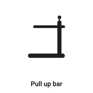 Pull up bar icon vector isolated on white background, logo concept of Pull up bar sign on transparent background, black filled symbol