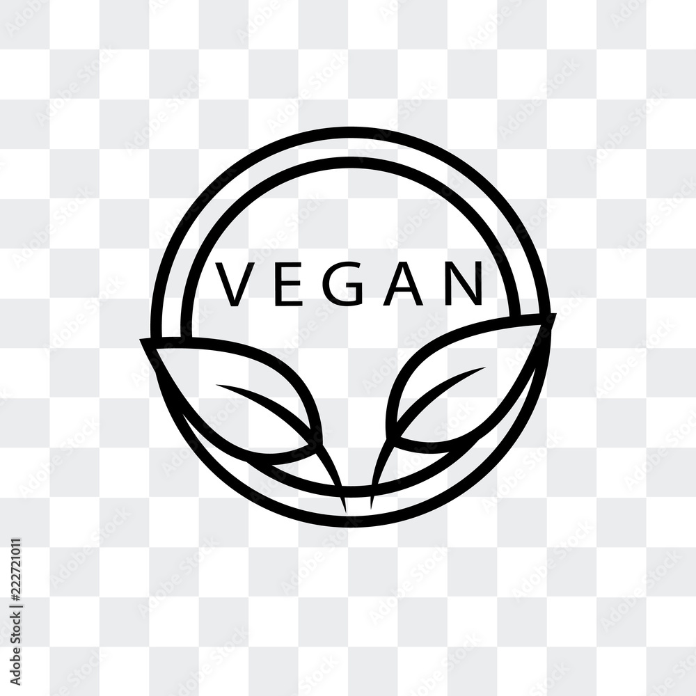 Poster vegan icon isolated on transparent background. modern and editable vegan icon. simple icons vector i