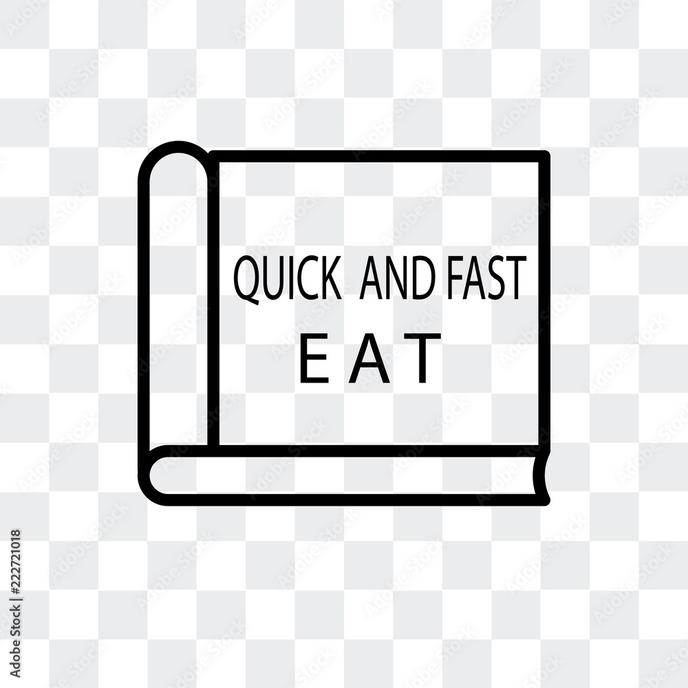 Poster cookbook icon isolated on transparent background. modern and editable cookbook icon. simple icons ve