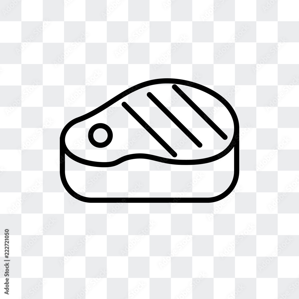 Poster steak icon isolated on transparent background. modern and editable steak icon. simple icons vector i