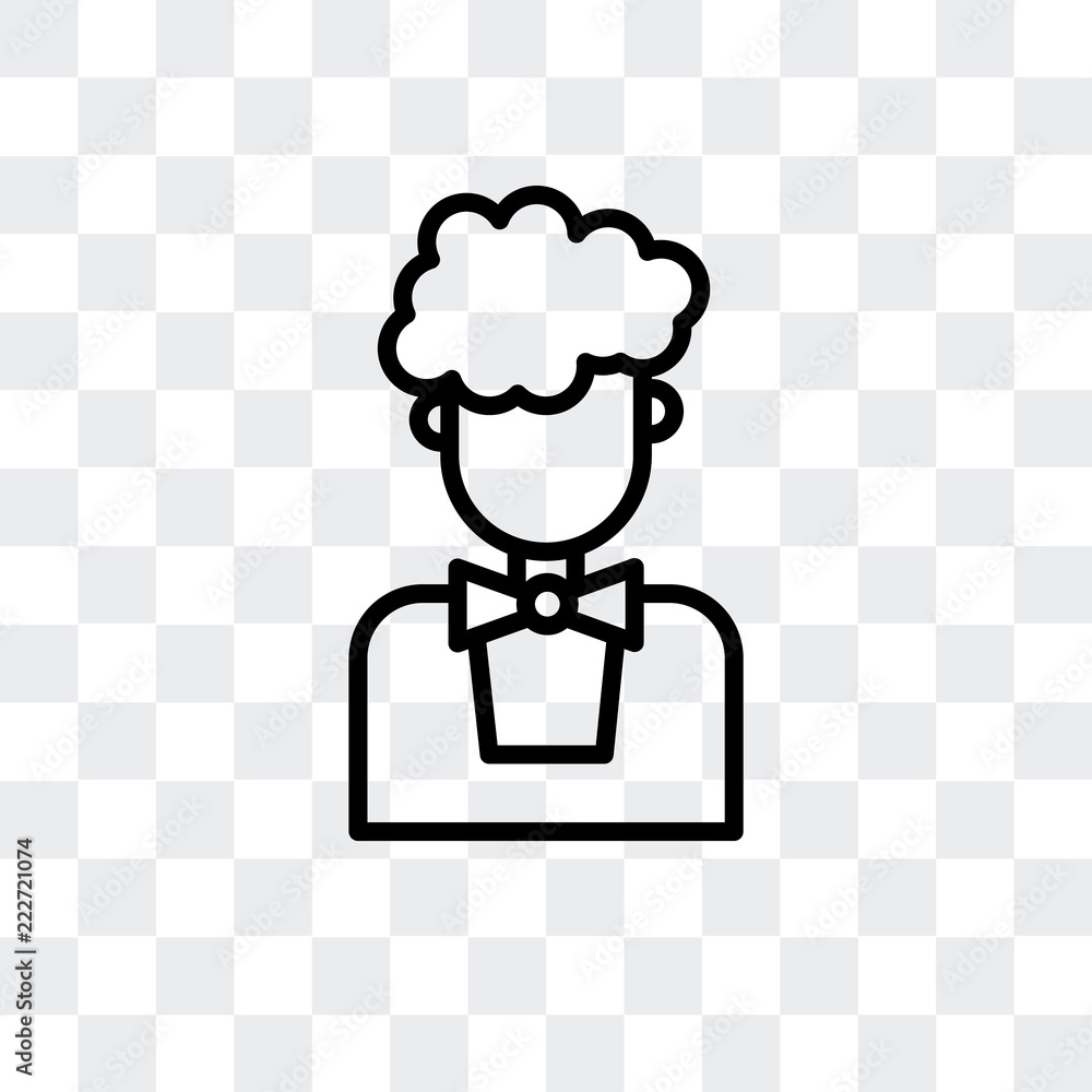 Poster waiter icon isolated on transparent background. modern and editable waiter icon. simple icons vector
