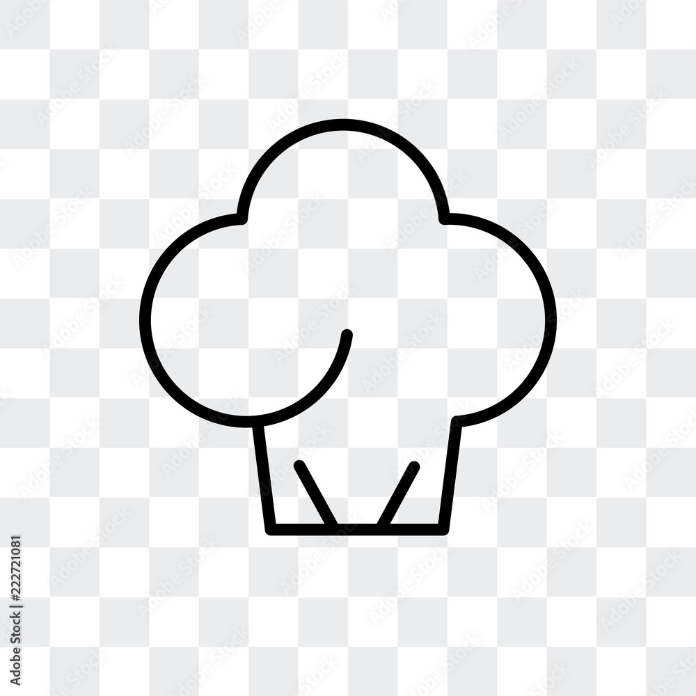 Poster chef hat icon isolated on transparent background. modern and editable chef hat icon. simple icons ve