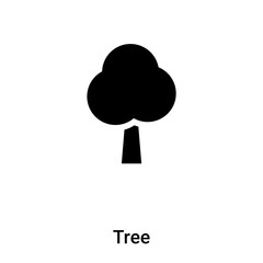 Tree icon vector isolated on white background, logo concept of Tree sign on transparent background, black filled symbol