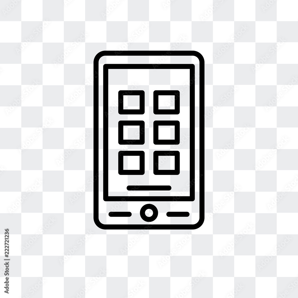 Poster smartphone icon isolated on transparent background. modern and editable smartphone icon. simple icon