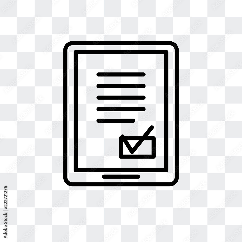 Poster tablet icon isolated on transparent background. modern and editable tablet icon. simple icons vector