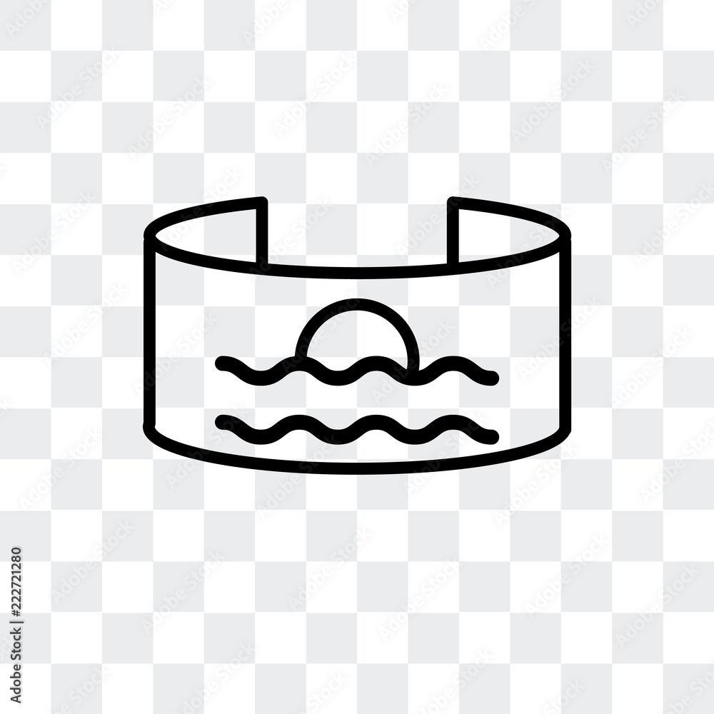 Poster field of view icon isolated on transparent background. modern and editable field of view icon. simpl