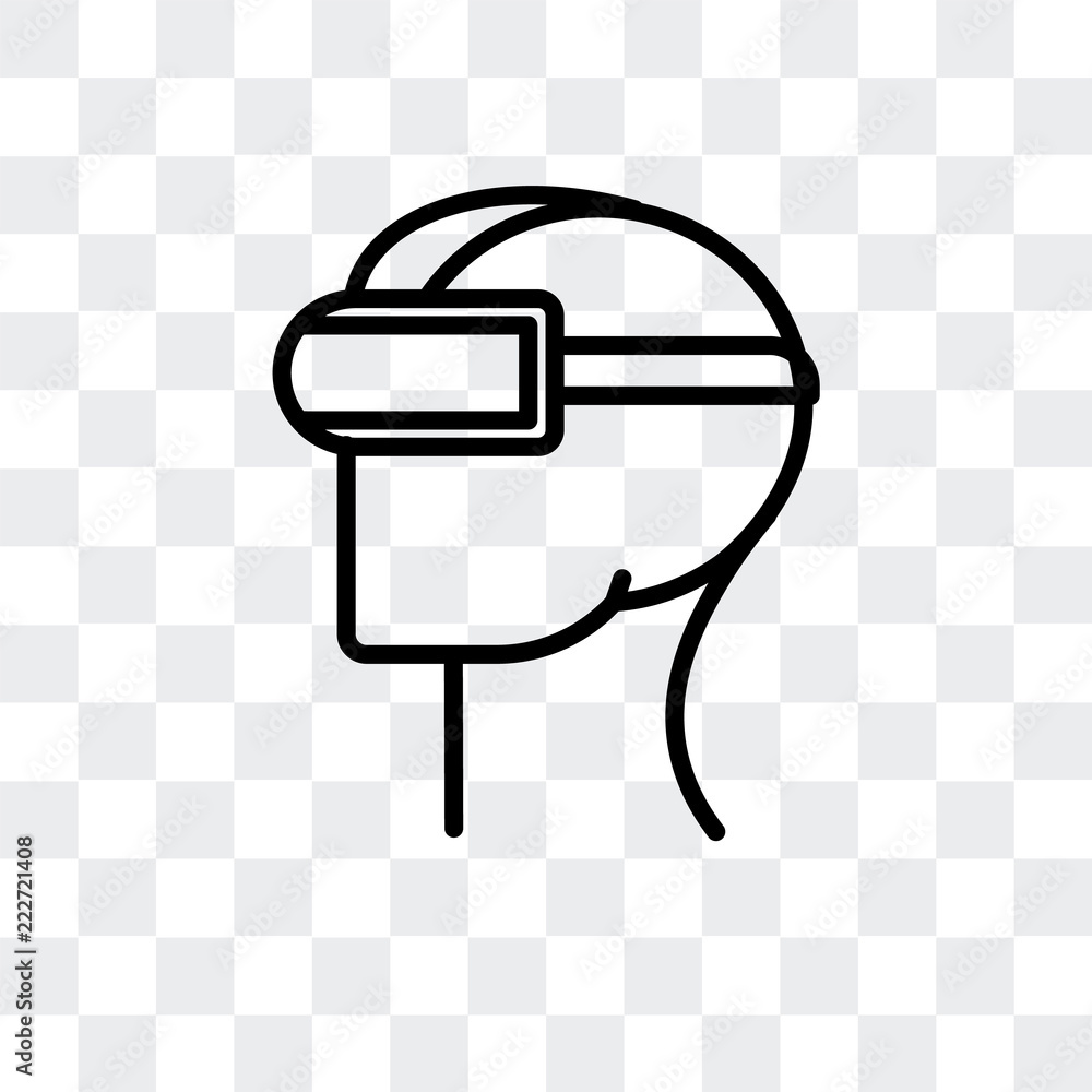 Poster virtual reality icon isolated on transparent background. modern and editable virtual reality icon. s