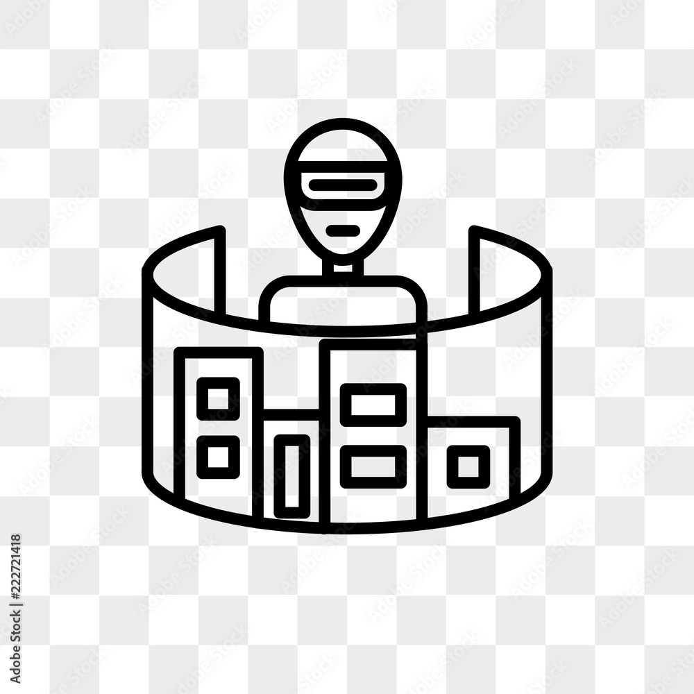 Poster field of view icon isolated on transparent background. modern and editable field of view icon. simpl