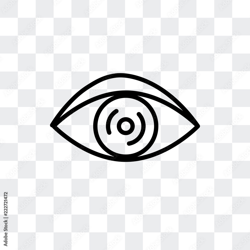 Poster vision icon isolated on transparent background. modern and editable vision icon. simple icons vector
