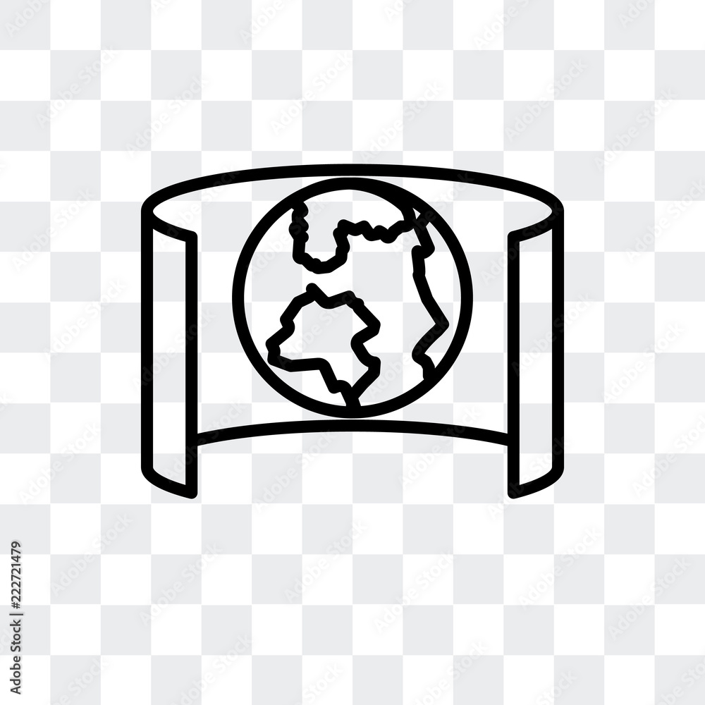 Poster field of view icon isolated on transparent background. modern and editable field of view icon. simpl