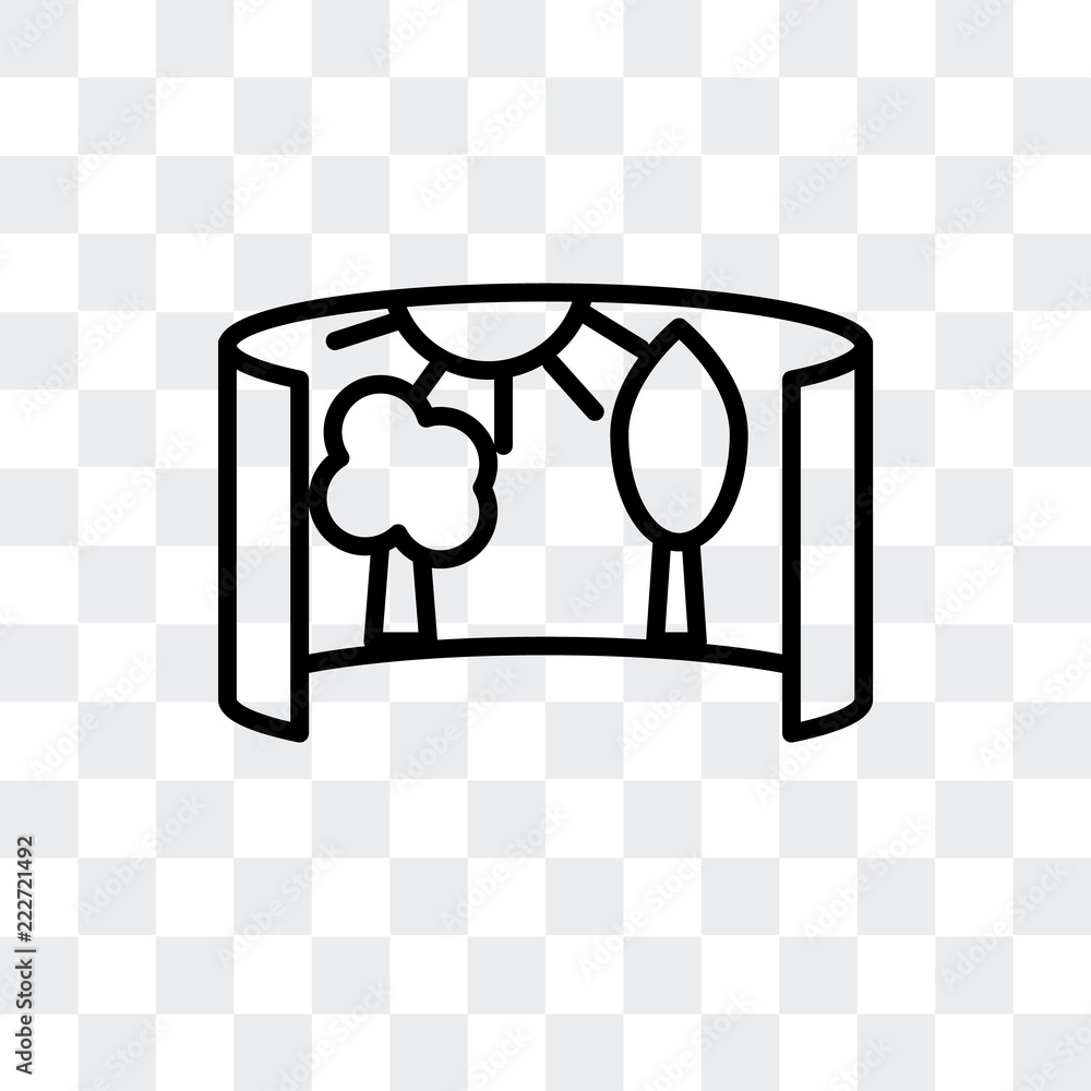 Poster field of view icon isolated on transparent background. modern and editable field of view icon. simpl