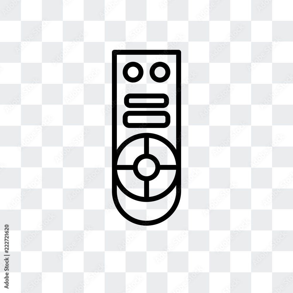 Poster remote control icon isolated on transparent background. modern and editable remote control icon. sim