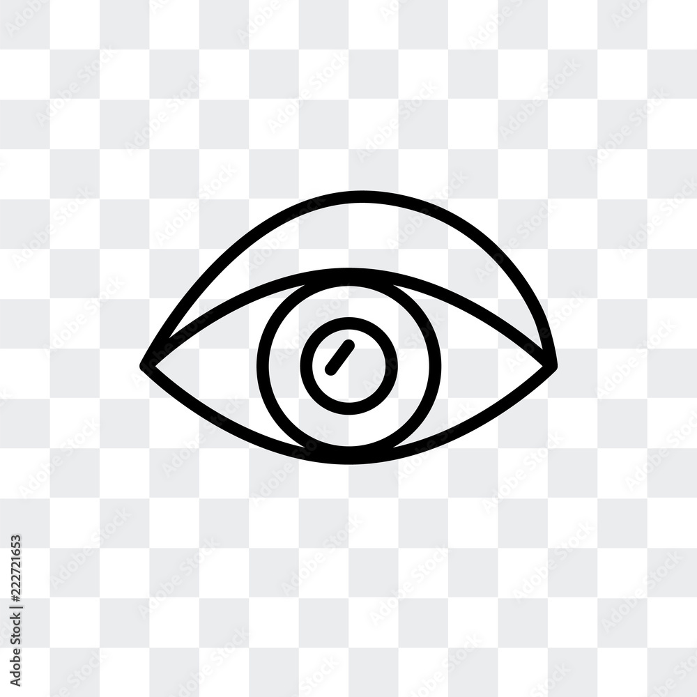 Poster eye icon isolated on transparent background. modern and editable eye icon. simple icons vector illus