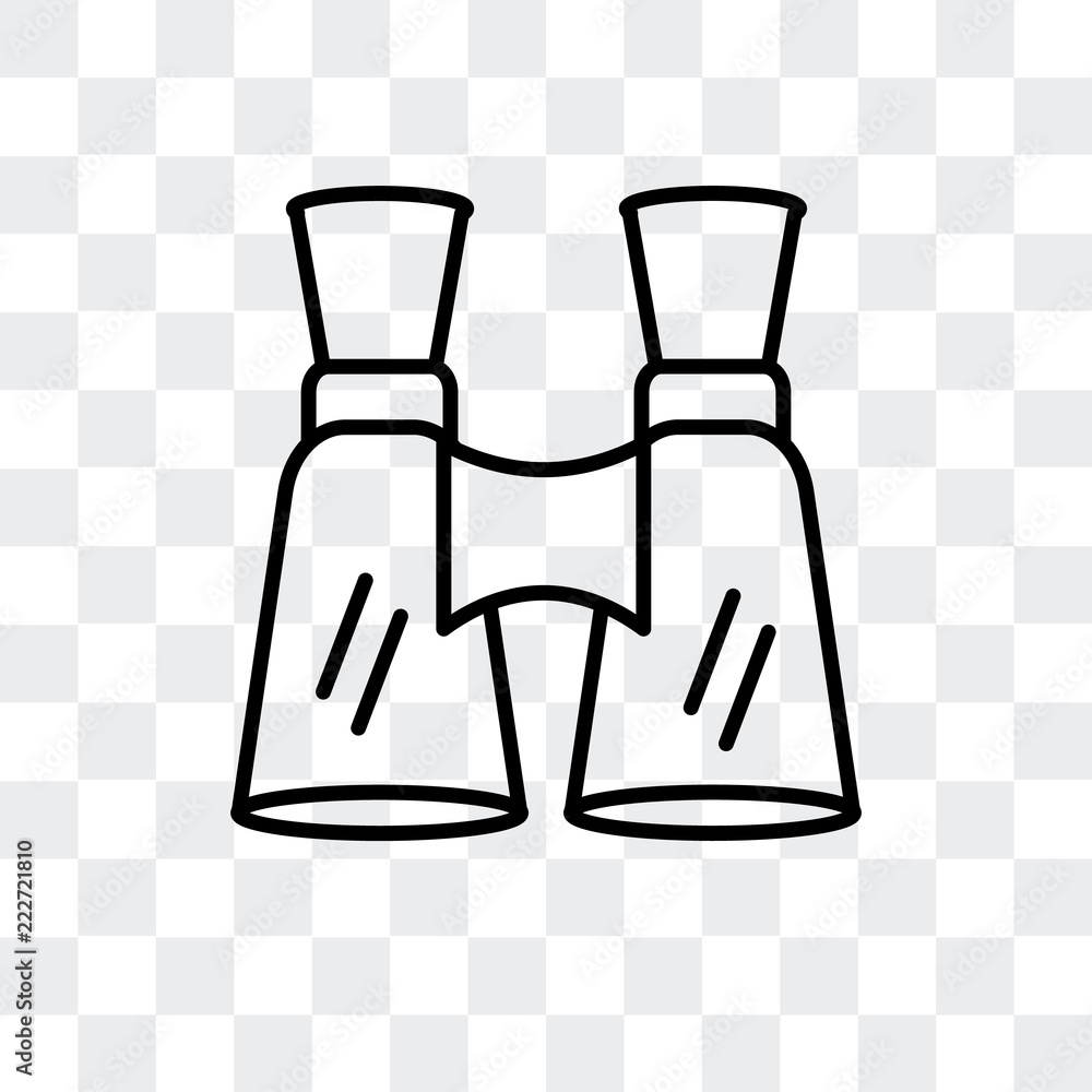 Poster binoculars icon isolated on transparent background. modern and editable binoculars icon. simple icon