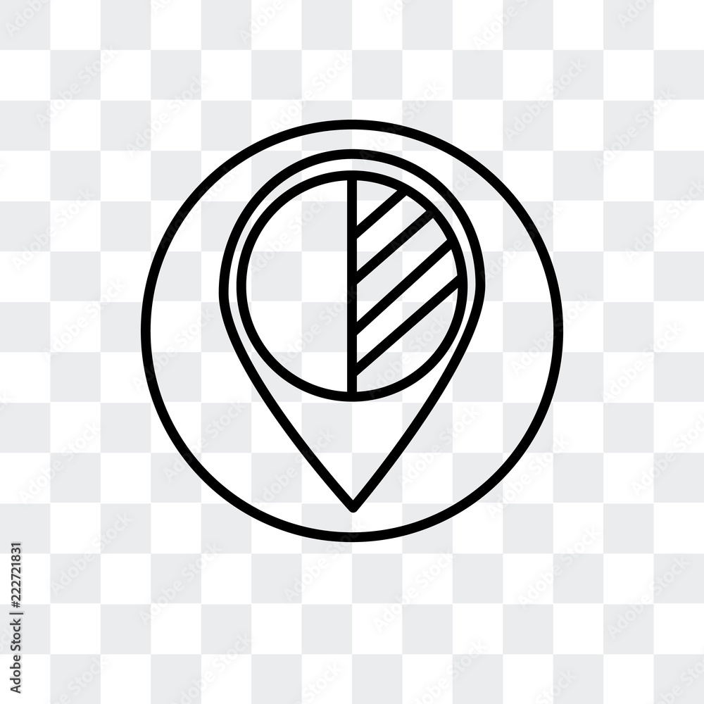 Poster location icon isolated on transparent background. modern and editable location icon. simple icons ve