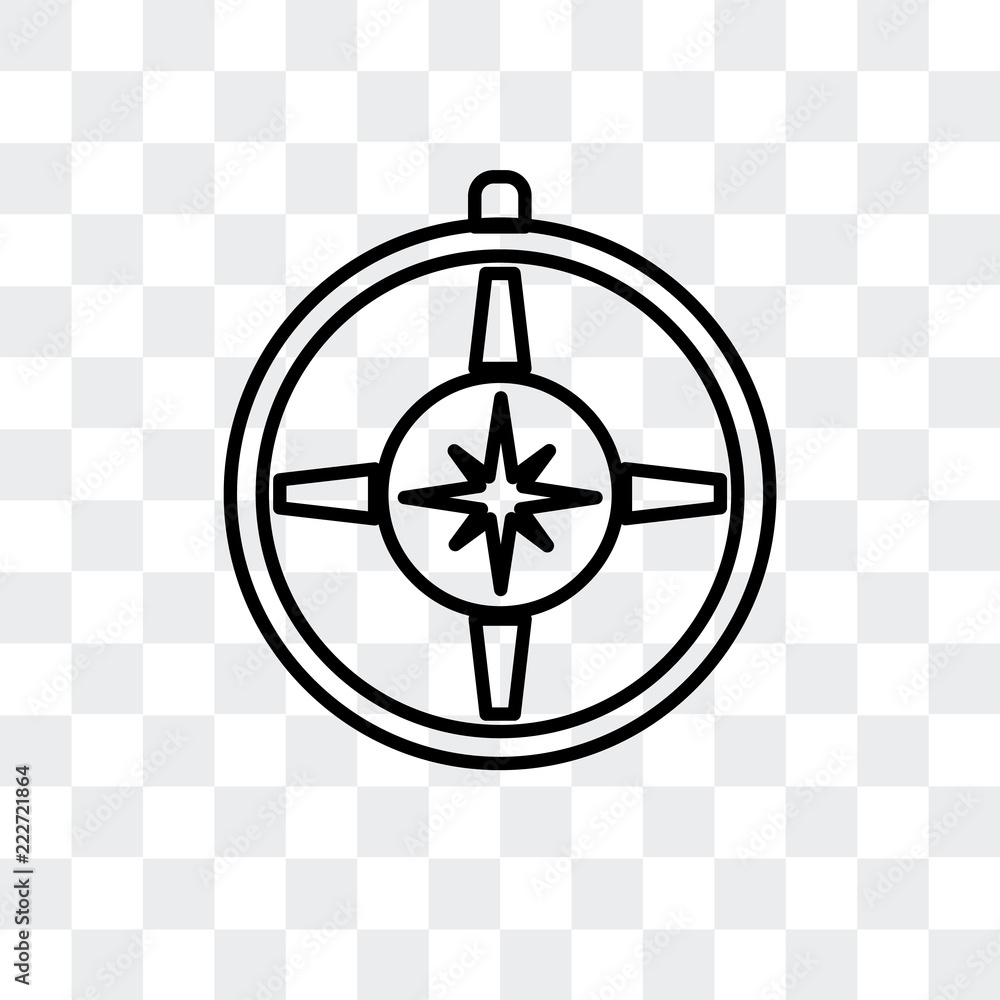 Poster compass icon isolated on transparent background. modern and editable compass icon. simple icons vect