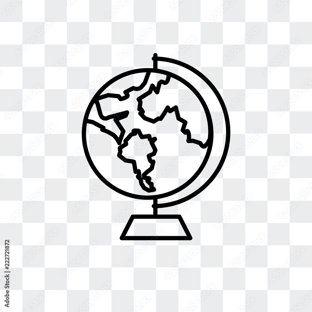 Aufkleber globe icon isolated on transparent background. modern and editable globe icon. simple icons vector i