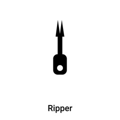 Ripper icon vector isolated on white background, logo concept of Ripper sign on transparent background, black filled symbol