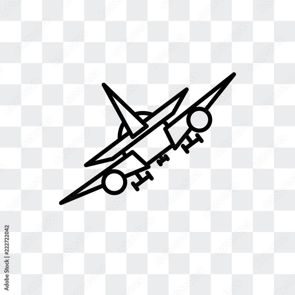 Aufkleber plane icon isolated on transparent background. modern and editable plane icon. simple icons vector i