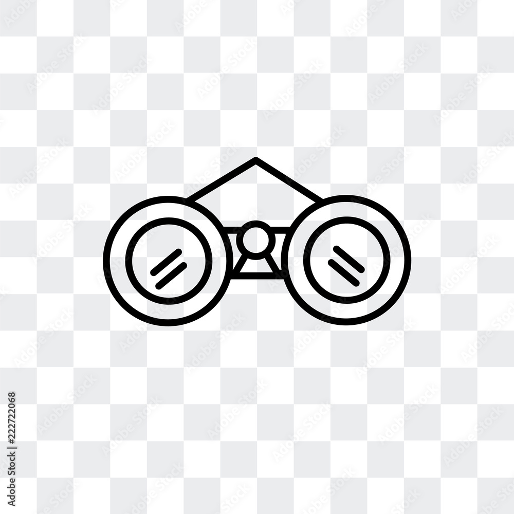 Poster binoculars icon isolated on transparent background. modern and editable binoculars icon. simple icon