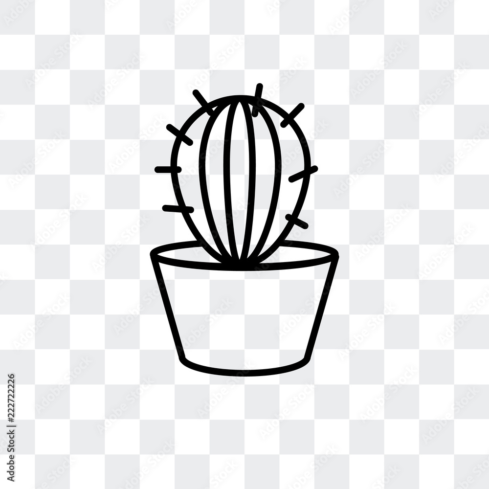 Aufkleber cactus icon isolated on transparent background. modern and editable cactus icon. simple icons vector