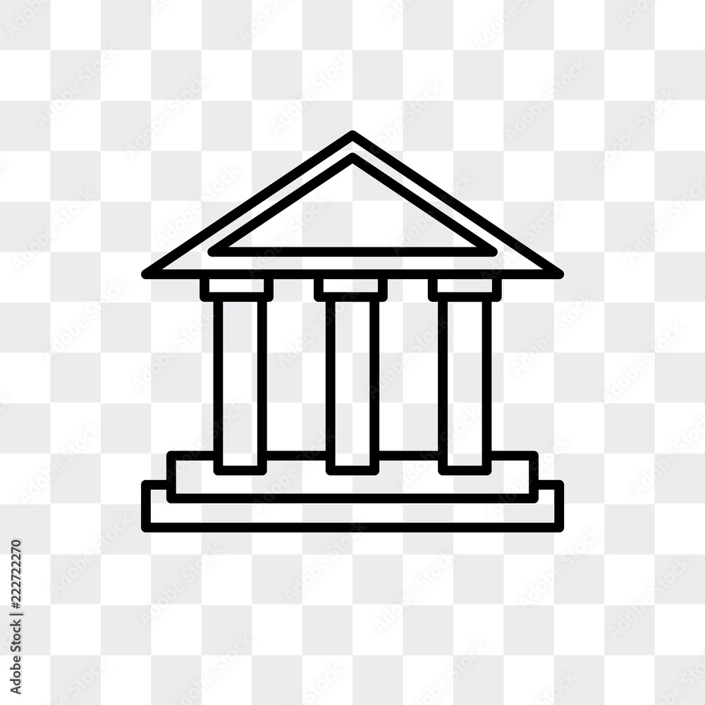 Poster parthenon icon isolated on transparent background. modern and editable parthenon icon. simple icons 