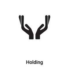Obraz premium Holding icon vector isolated on white background, logo concept of Holding sign on transparent background, black filled symbol