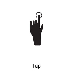 Tap icon vector isolated on white background, logo concept of Tap sign on transparent background, black filled symbol