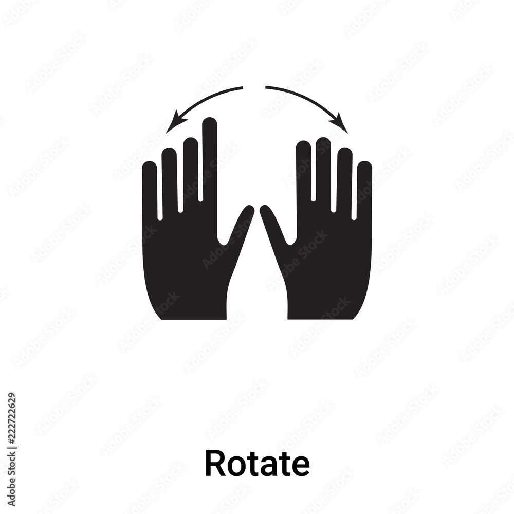 Poster rotate icon vector isolated on white background, logo concept of rotate sign on transparent backgrou