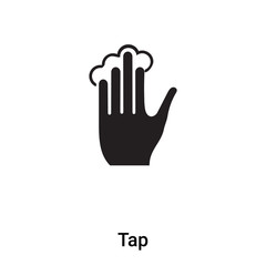 Tap icon vector isolated on white background, logo concept of Tap sign on transparent background, black filled symbol