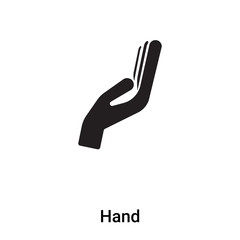 Hand icon vector isolated on white background, logo concept of Hand sign on transparent background, black filled symbol